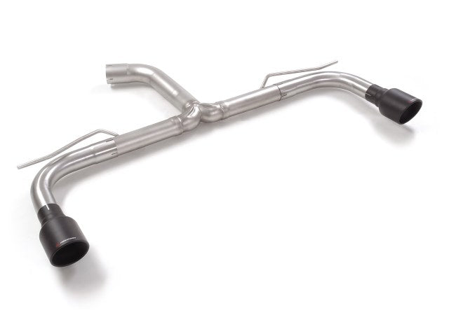 Tramo trasero grupo N doble en acero inox con salidas redondas 102 mm Sport Line Black - Ragazzon