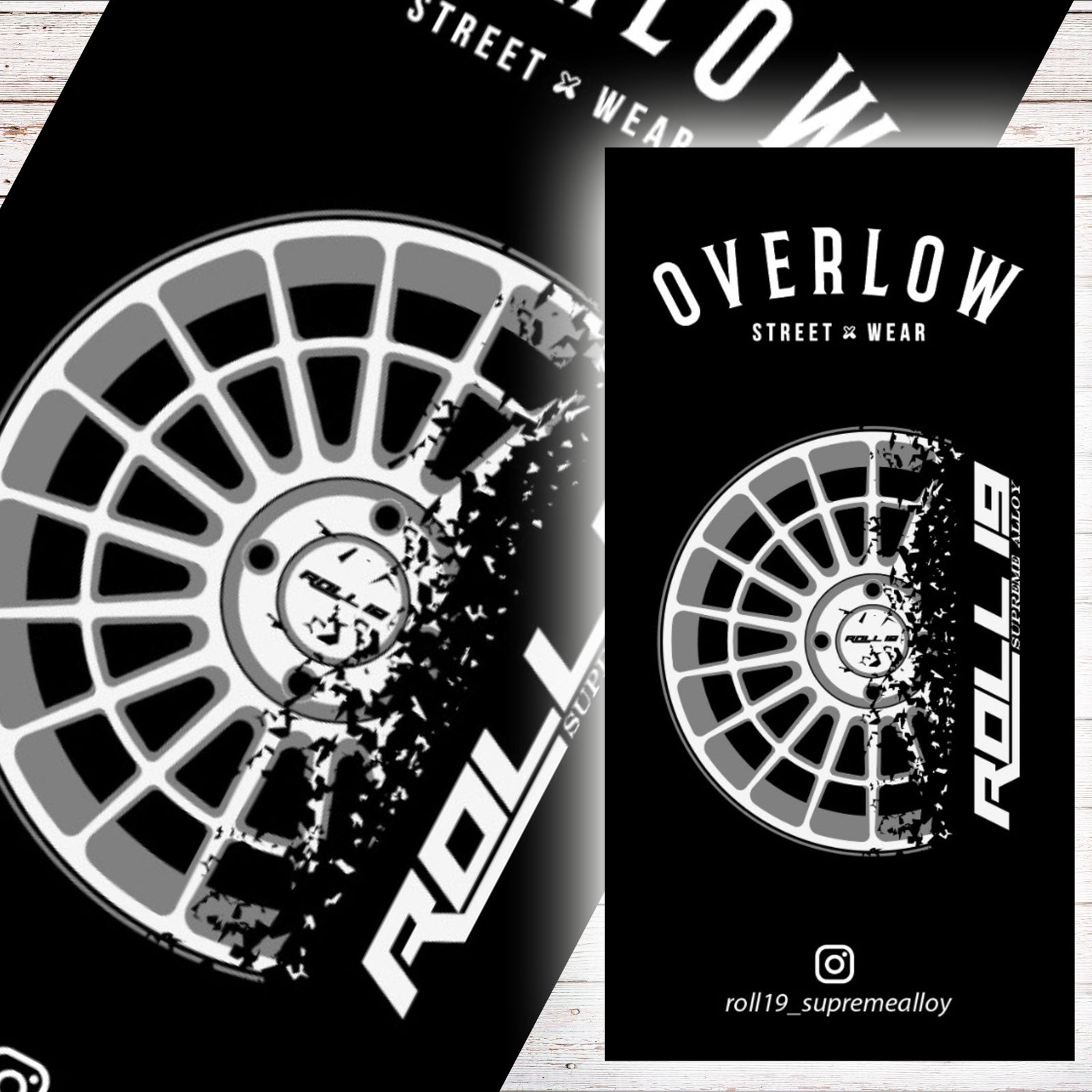 Toalla de playa Roll19 OVERLOW - Gris oscuro