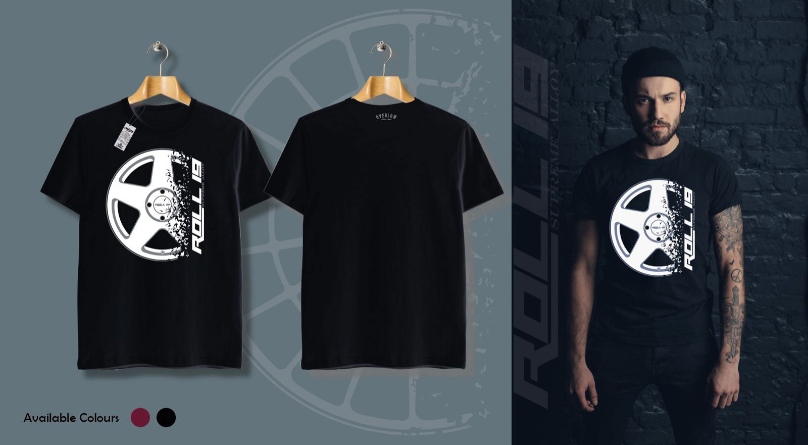 Camiseta Overlow ROLL19 - Burdeos