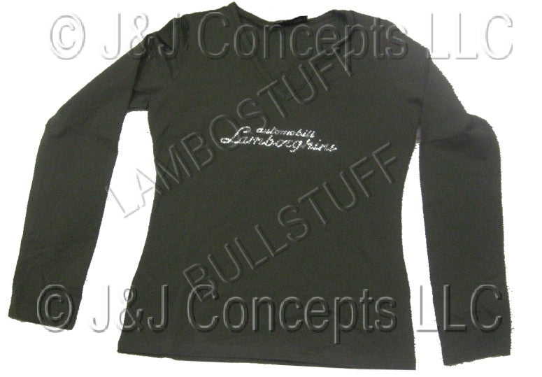 LAMBORGHINI LADIES ATRASS VN L/S GREEN MILITARY T.S