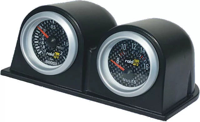 Soporte de dos huecos para manómetros de 52mm (Raid HP)