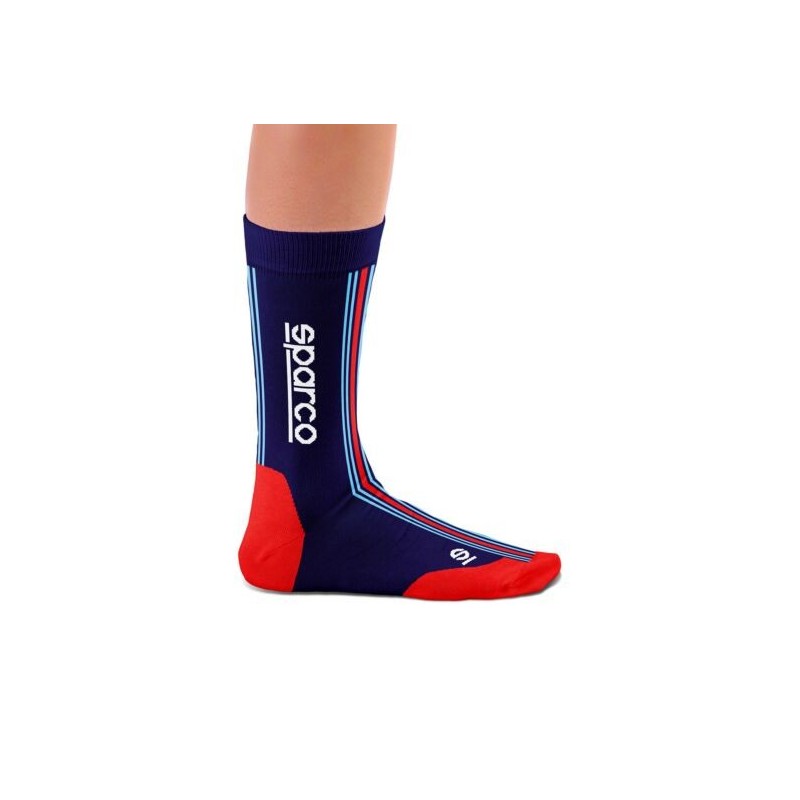 CALCETINES SPARCO DISEÑO MARTINI-R TALLA AZUL MARINO/ROJO