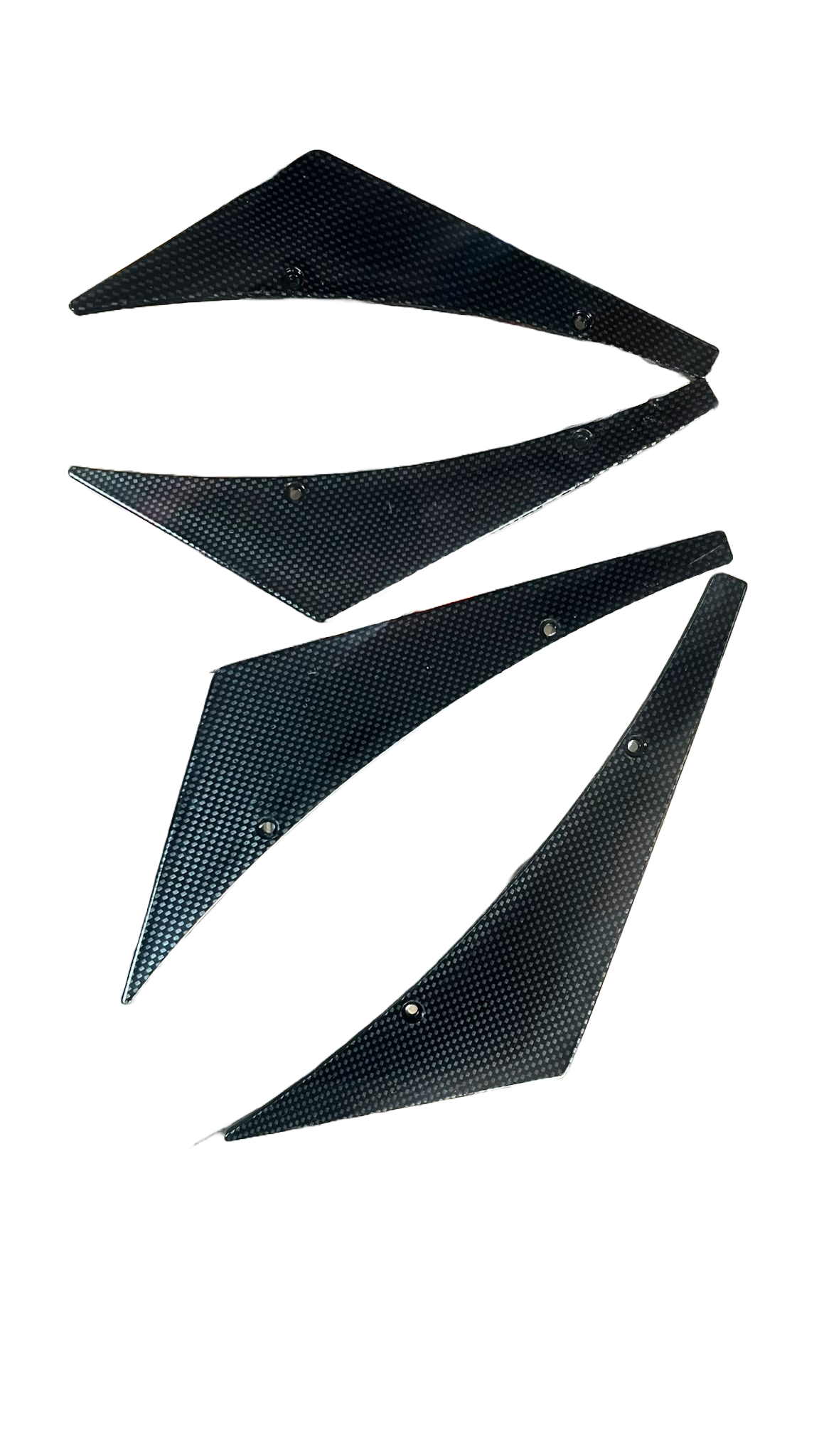 KIT SPLITTER RECTOS SIMIL CARBONO (4 UNITD)