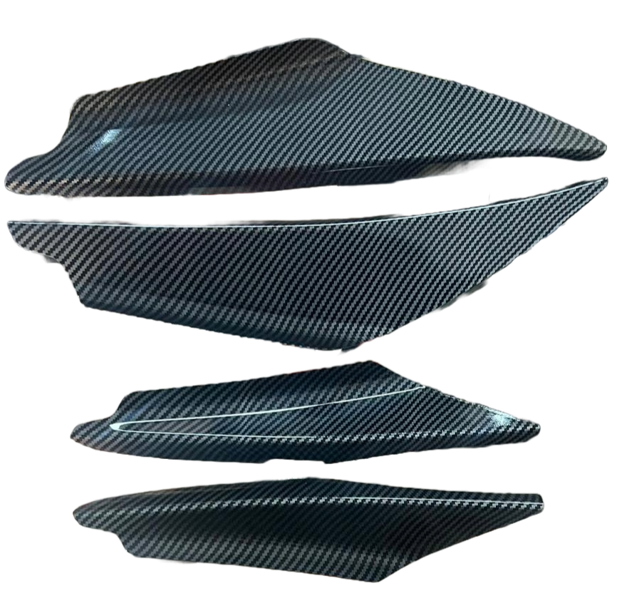 KIT SPLITTERS CURVOS SIMIL CARBONO (4 UNID)