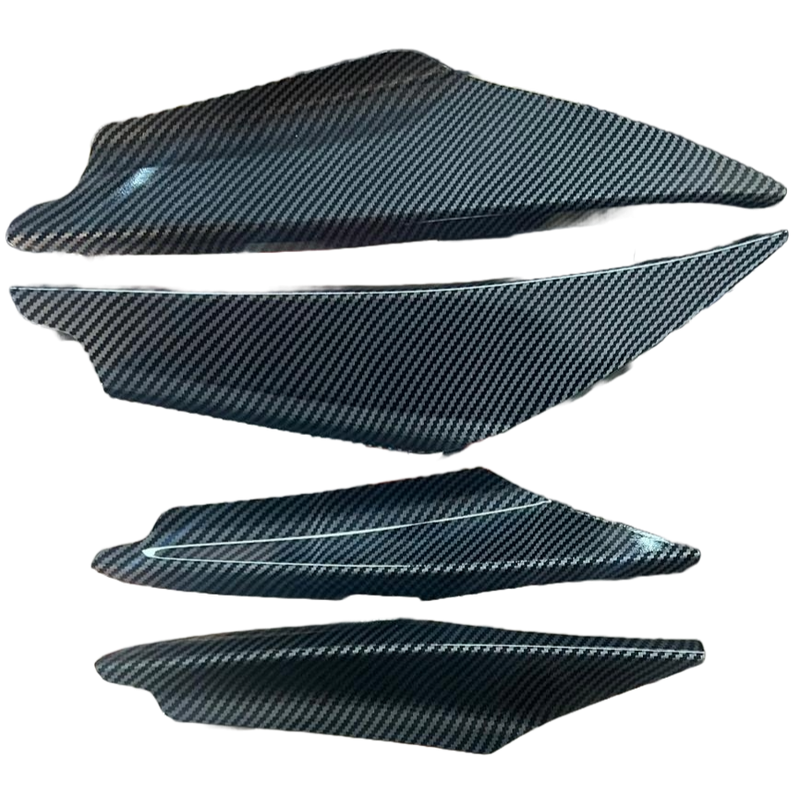 KIT SPLITTERS CURVOS SIMIL CARBONO (4 UNID)