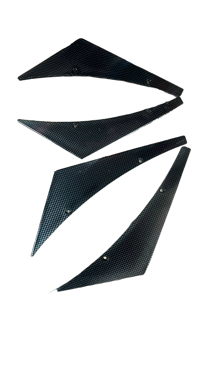 KIT SPLITTER RECTOS SIMIL CARBONO (4 UNITD)