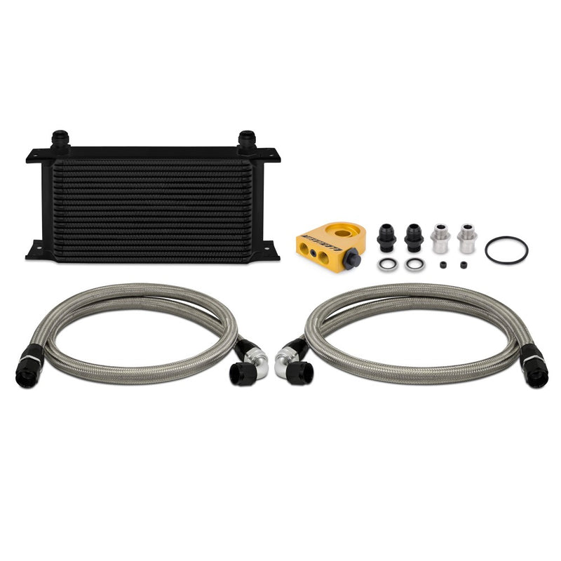 Kit radiador universal 19 filas Termostático Negro