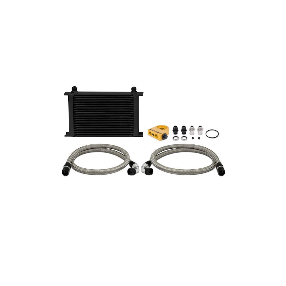 Kit radiador universal 25 filas Termostatico Negro