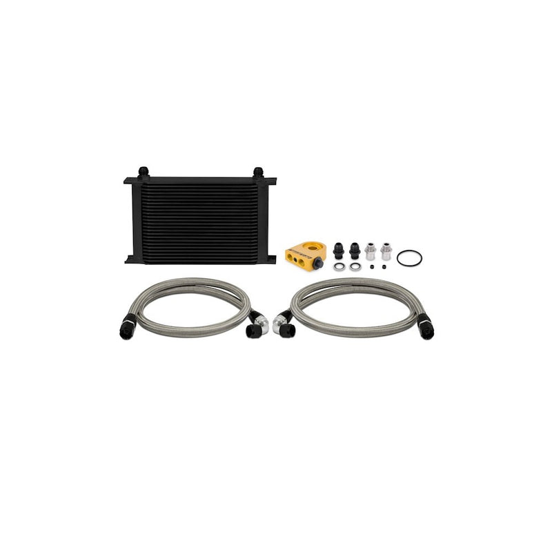 Kit radiador universal 25 filas Termostatico Negro