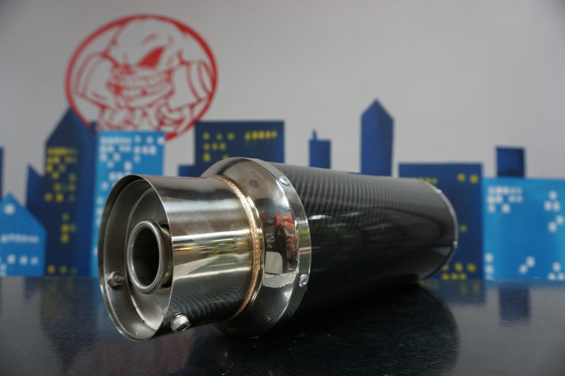 Escape tipo moto universal carbono