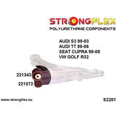 Kit casquillo suspensión delantera – S3 8L/TT 8N (Strongflex)