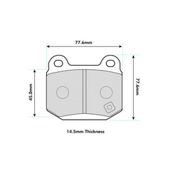 Pastillas traseras 8198 Pro Track (PBS Brakes)