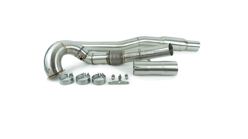 Downpipe con catalizador de 200 celdas. – Audi S3 / Golf R (Drakonic)