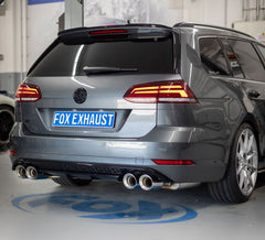 VW Golf VII Variant R - 4-Motion Silenciador trasero y delantero - 2x100 Tipo 29 derecho/izquierdo- Fox