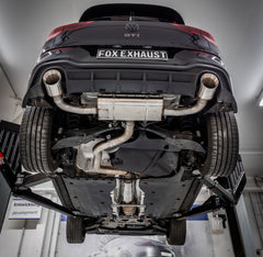 VW Golf 8 GTI Silenciador final y presilenciador, salida derecha/izquierda 80 mm - Fox