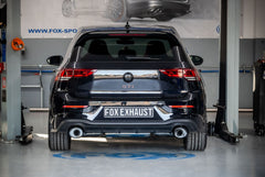 VW Golf 8 GTI Silenciador final y presilenciador, salida derecha/izquierda 80 mm - Fox