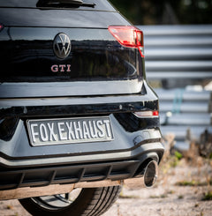 VW Golf 8 GTI Silenciador final y presilenciador, salida derecha/izquierda 80 mm - Fox