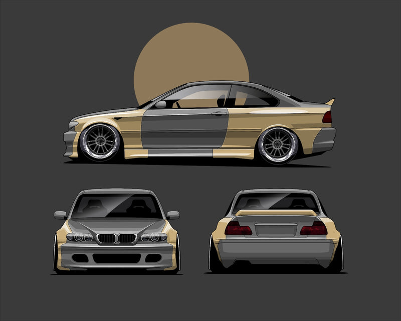 BMW E46 widebody - FitmentLab