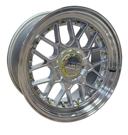 HAXER WHEELS HX025 - PLATA - DOBLE MEDIDA 7.5X17 + 8.5X17 / 5X112 - BUJE66.6-  ET30