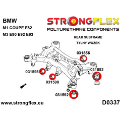 Silentblock delantero para soporte del diferencial SPORT – BMW Varios (Strongflex)