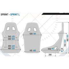 ASIENTO SPRINT 2019 LARGE NEGRO - SPARCO