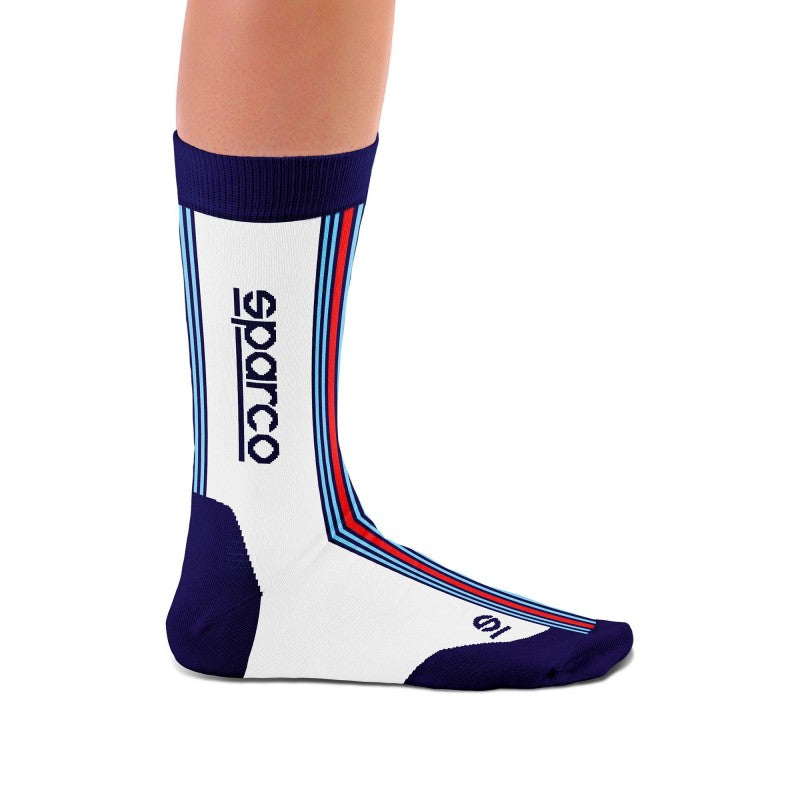 CALCETINES SPARCO DISEÑO MARTINI-R TALLA BLANCO/AZUL MARINO