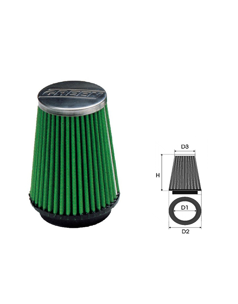 Filtro conico universal K25.175 Green