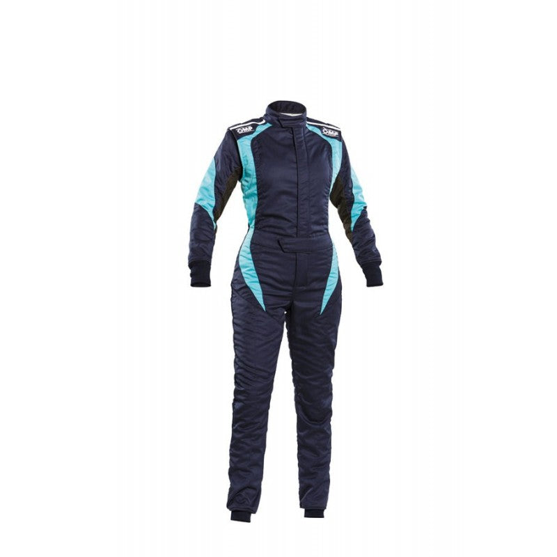 TRAJE DE CARRERAS FIRST ELLE FEMENINO FIA 8856-2018 AZUL MARINO / TIFFANY