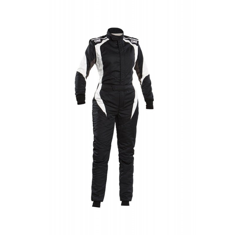 TRAJE DE CARRERAS FIRST ELLE FEMENINO FIA 8856-2018 NEGRO/BLANCO