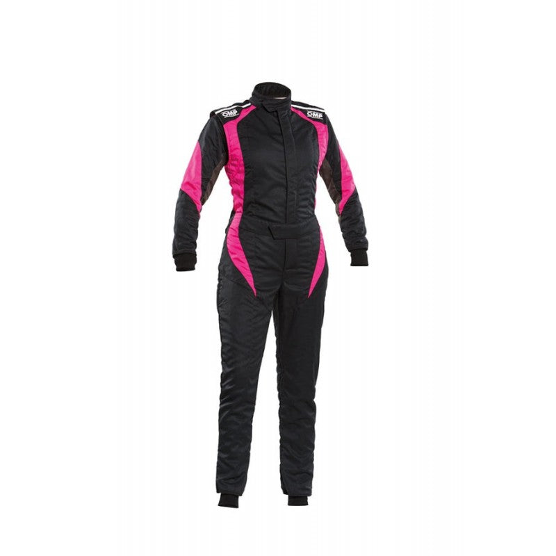 TRAJE DE CARRERAS FIRST ELLE FEMENINO FIA 8856-2018 NEGRO / FUCSIA