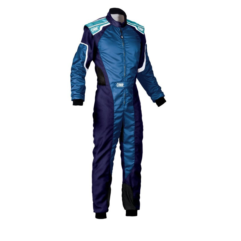 TRAJE DE CARRERAS KS-3 KART (PARA NIÑOS) AZUL / BLANCO / CIAN