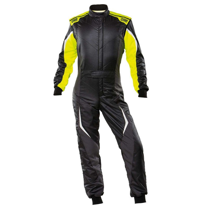 TRAJE DE CARRERAS TECNICA EVO FIA 8856-2018 NEGRO / AMARILLO FLUO