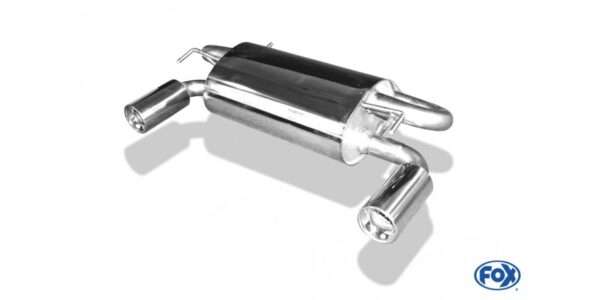 Silencioso final con salidas derecha/izquierda redondas CE – Nissan 370Z (Fox Exhaust)