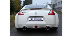 Silencioso final con salidas derecha/izquierda redondas CE – Nissan 370Z (Fox Exhaust)