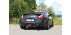 Silencioso final con salidas derecha/izquierda ovaladas CE – Nissan 370Z (Fox Exhaust)