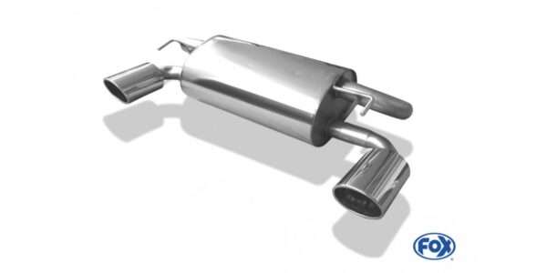 Silencioso final con salidas derecha/izquierda ovaladas CE – Nissan 370Z (Fox Exhaust)