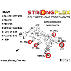 Silentblock delantero para soporte del diferencial SPORT – BMW Varios (Strongflex)