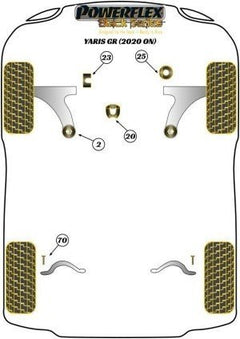 Silentblock barra estabilizadora delantera23.2 mm - Powerflex