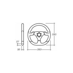 VOLANTE CROMO CON 3 STEEL SPOKES SUPPLIED CON HORN BUTTON