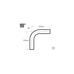 Codo de aluminio de 90º . Diámetro exterior 63mm