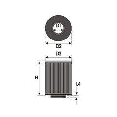 Filtro cilíndrico universal Green B4.65