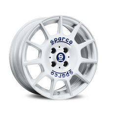 LLANTA SPARCO WHEELS SPARCO TERRA 7,5X17 ET35 5X100 63,3 WHITE BLUE LETTERING