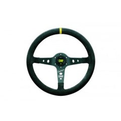 VOLANTE OMP CORSICA SUPERLEGGERO:SUEDE PIEL 350MM OVAL: 30X28MM NEGRO/NEGRO